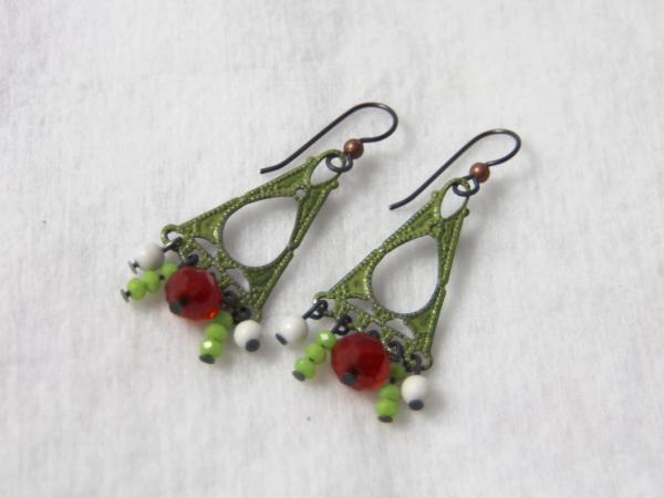 Christmas chandelier earrings picture