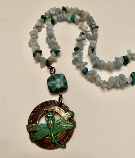 Amazonite and turquoise necklace picture