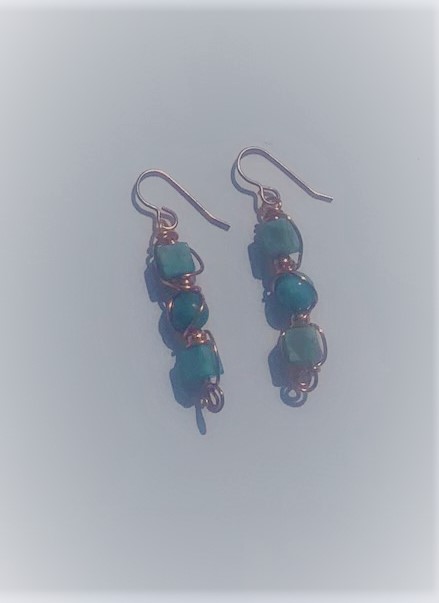 Turquoise Jasper Earrings #620 picture