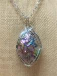 Abalone Sterling Silver Wrapped Necklace #107