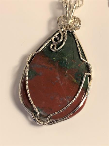 Bloodstone Pendant Necklace #441