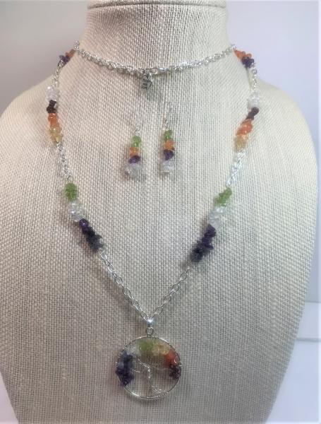 Multicolor Tree of Life Necklace#323 picture