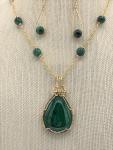 Malachite Pendant Necklace #120