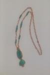 Turquoise Jasper Double Pendant Necklace #619