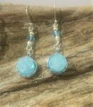 Turquoise Drusy Earrings #342
