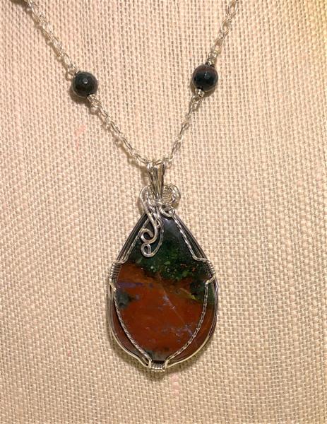 Bloodstone Pendant Necklace #441 picture