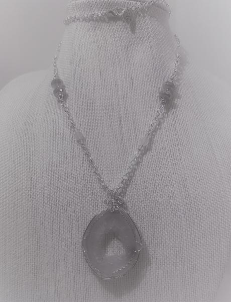Crystal Druzy Slab Necklace #408
