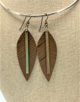 Brown Leather Earring #1212