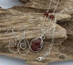 Carnelian Sterling Silver Earrings #404