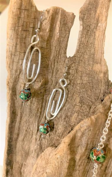 Cloisonné Swirl Earrings #1501 picture
