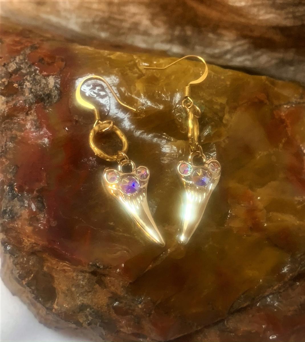 Swarovski Shark Tooth Earrings #1206 picture