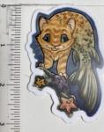 Orange Tabby Purrmaid sticker