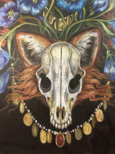 "Hidden Fortune" original art, color pencils picture