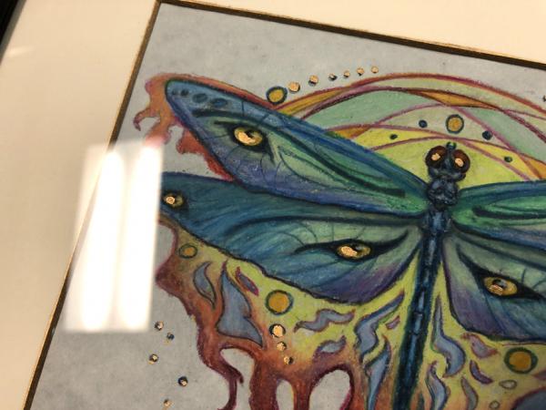 “Alchemical Dragonfly”, original pencils 6.5 x 4.5 picture