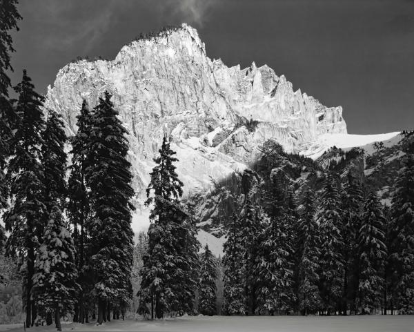 Snowy Forest and Jegertosse Mountain, Gastern Valley, Switzerland picture