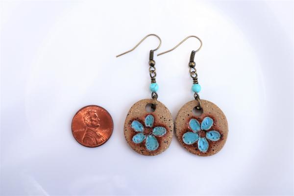 Light blue flower earringsã€€#3 picture
