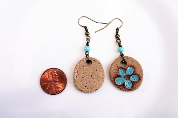 Light blue flower earrings　#3 picture