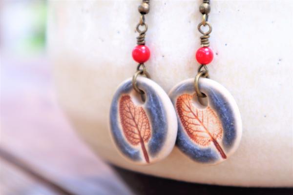 Sage Leaf earrings　#5 picture