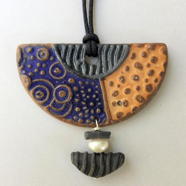 Modern Clay Pendant Necklace