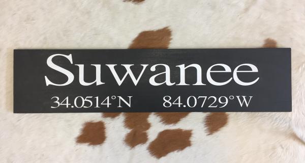 Suwanee Coordinates Sign picture