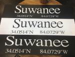 Suwanee Coordinates Sign