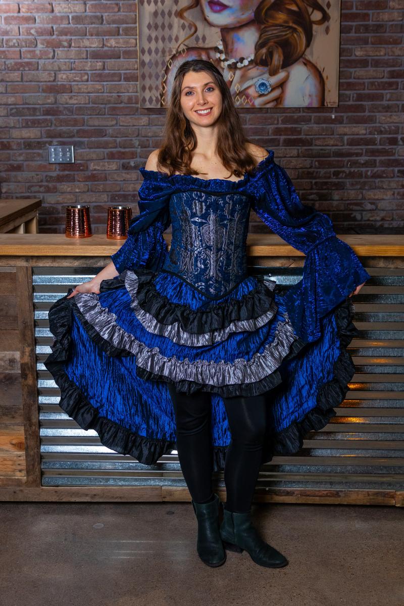 Over-Bust Corset Damask Black with Choice of Color picture