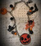 Halloween junked up necklace