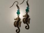 Seahorse and sea green crystals