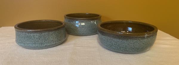 Blue serving bowls picture