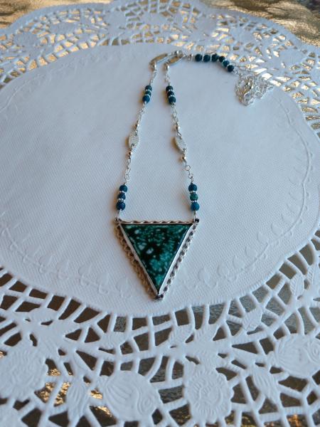 Sterling Silver Crackle Enamel Necklace picture