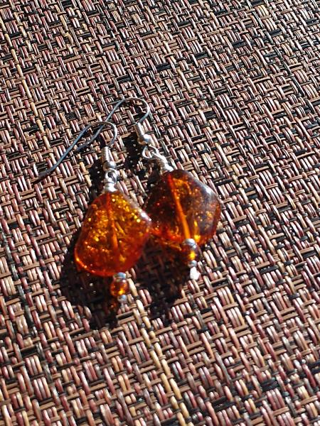 Amber Beads with Sterling Silver Accents picture