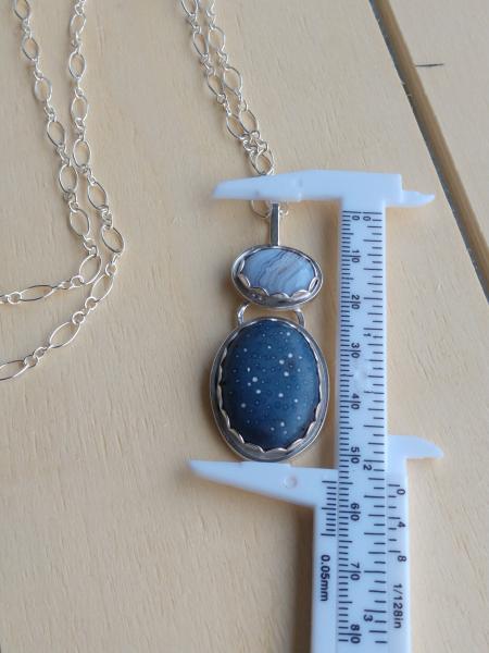 Sterling Silver Bezel Set Blue Sponge Coral picture