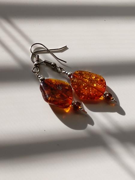 Amber Beads with Sterling Silver Accents picture