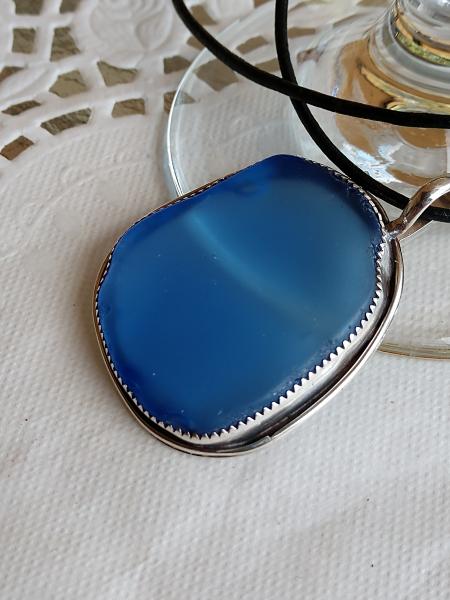 Sterling Silver Bezel Set Sea Glass Pendant picture