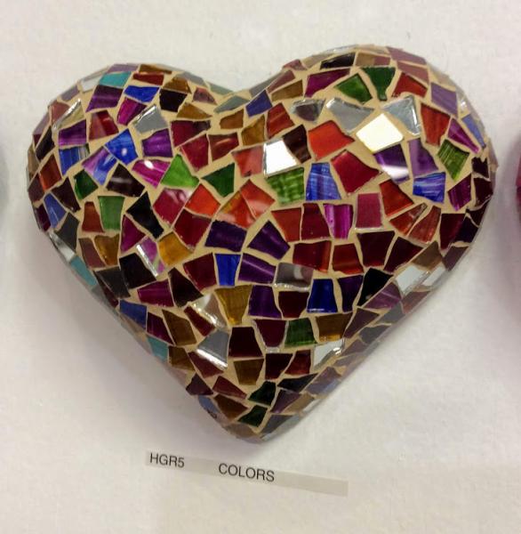 MULTICOLOR Small Mosaic Heart picture