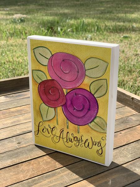 Love Always Wins Flower Wall Art picture