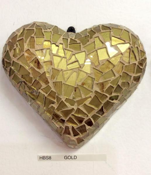 GOLD Small Mosaic Heart picture