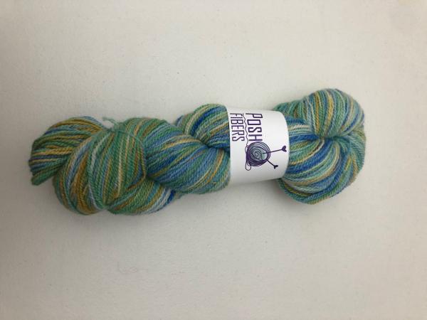 Totally Toes 2.0 - Alpaca/Merino/Nylon - Blue Green Yellow Multi, Sock Yarn, Fingering Weight picture