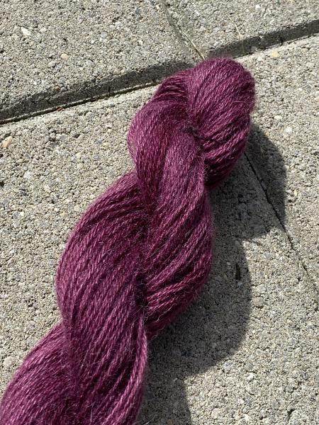From the Farm - 100% alpaca from Lourdes - Boysenberry Syrup, 200 yds, DK weight picture