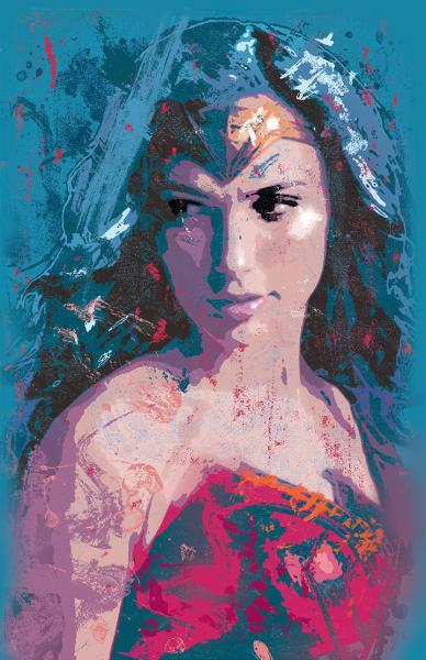 Gal Gadot/ Wonder Woman Splatter Paint