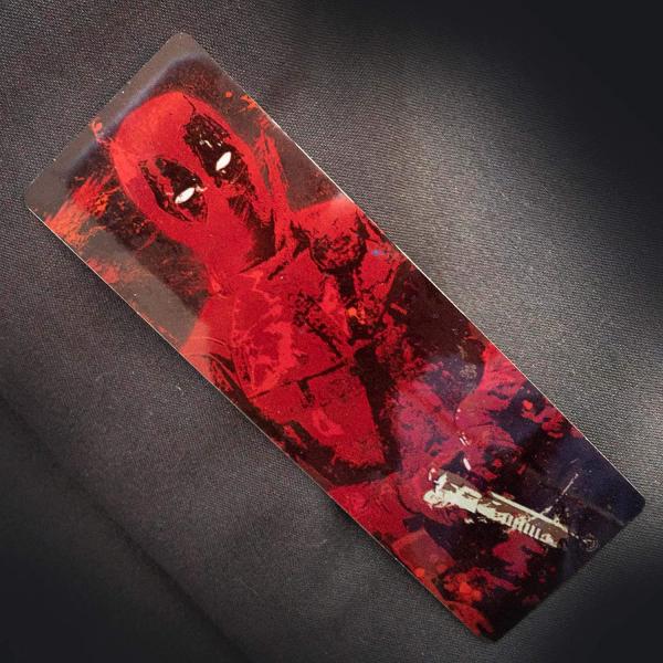 Deadpool Splatter Paint Metal Bookmark picture