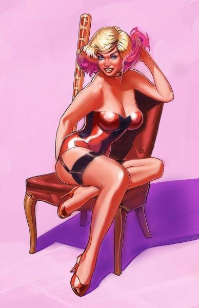 Retro Harley Quinn Pin Up