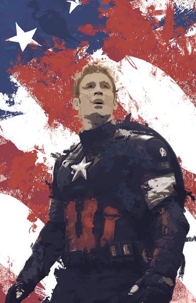 Captain America Splatter Paint picture