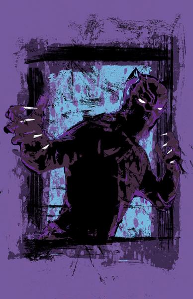 Black Panther Splatter Paint