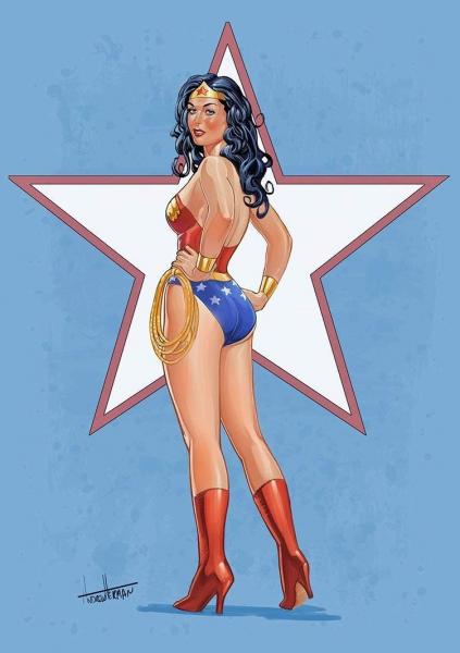 Wonder Woman Retro Pin Up