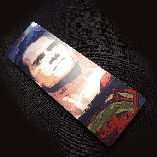 Man of Steel Splatter Paint Metal Bookmark picture