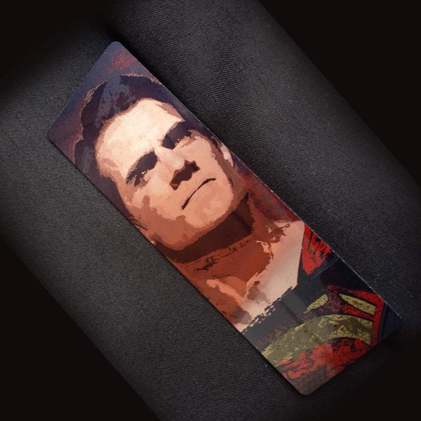 Man of Steel Splatter Paint Metal Bookmark picture