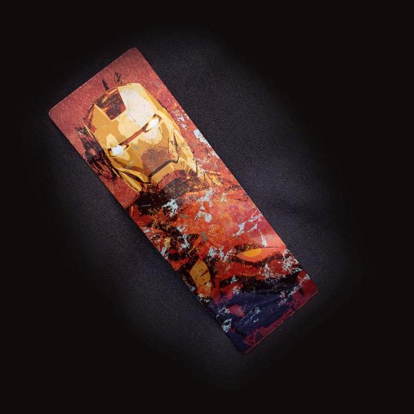 Ironman Splatter Paint Metal Bookmark picture