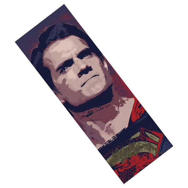 Man of Steel Splatter Paint Metal Bookmark