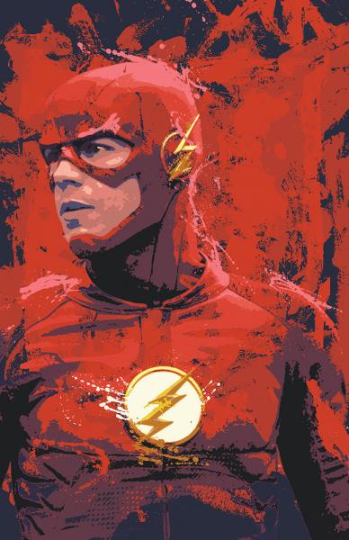 Grant Gustin Flash Splatter Paint picture